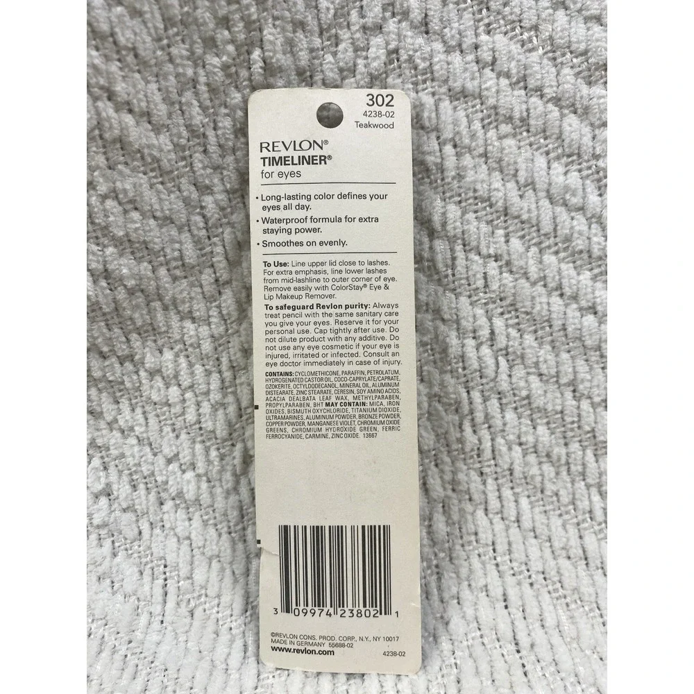 Revlon Timeliner All Day Waterproof Eyeliner (4238-02) 0.04 oz USA 302 Teakwood